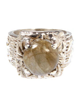 Faceted Labradorite Sterling Silver Ring