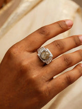 Faceted Labradorite Sterling Silver Ring