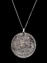 Hand-Painted Panchamukha Sadashiva Sterling Silver Pendant