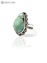 Turquoise Sterling Silver Adjustable Ring
