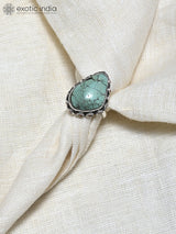 Turquoise Sterling Silver Adjustable Ring