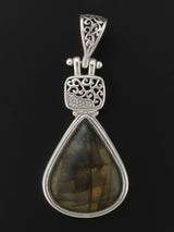 Labradorite Teardrop Sterling Silver Pendant