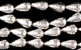Faceted Sterling Silver Drop Necklace with Cascading Links