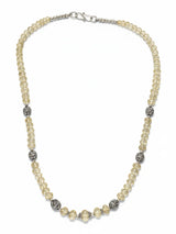 Faceted Citrine Beaded Sterling Silver Pendant