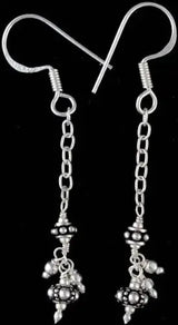 Sterling Silver Earrings with Classic Handcrafted Finish
