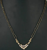 Black Beaded Gold Toned Traditional Mangalsutra