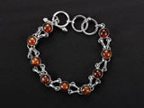 Amber Sterling Silver Bracelet in Polished Finish