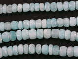 Faceted Peru Opal Rondelle Gemstone Beads