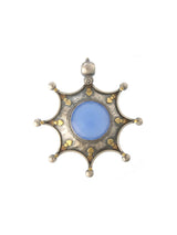 Faceted Blue Chalcedony Sterling Silver Pendant