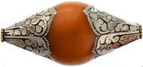 Amber Dust and Sterling Silver Beads Necklace