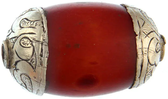 Amber Dust Sterling Silver Beads Necklace Pair