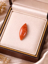 Marquise Cut Sponge Coral Single Stone Pendant Necklace