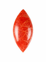Marquise Cut Sponge Coral Single Stone Pendant Necklace