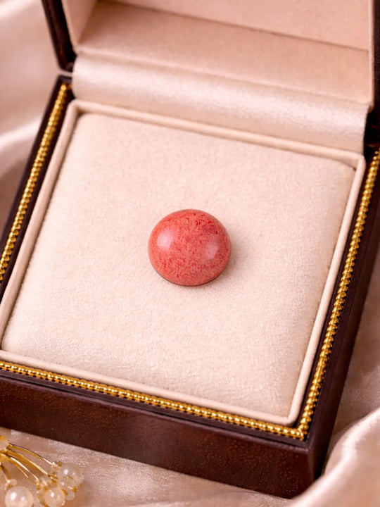 Sponge Coral Round Cut Beaded Necklace