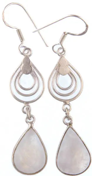 Rainbow Moonstone Sterling Silver Earrings