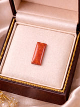 Sponge Coral Cabochon Necklace in Natural Red Coral