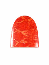 Geometric Cut Sponge Coral Single Piece Necklace