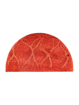 Sponge Coral Semi Circle Cut Pendant Necklace