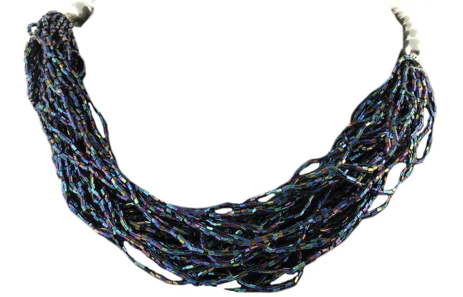 Multicolour Beaded Bunch Necklace in Festive Hues