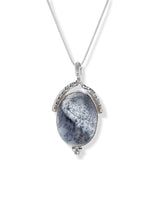 Dendrite Opal Oval Sterling Silver Pendant