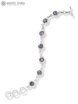 Mystic Topaz Round Sterling Silver Bracelet
