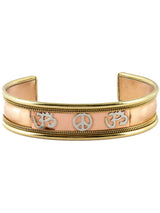 Om Motif Copper Alloy Bracelet
