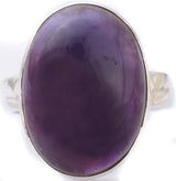 Oval Amethyst Sterling Silver Ring