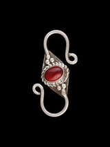 Garnet and Labradorite Sterling Silver Jewellery Clasp