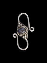 Garnet and Labradorite Sterling Silver Jewellery Clasp