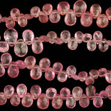 Faceted Pink Tourmaline Briolette Necklace