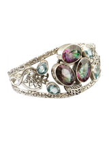 Faceted Mystic Topaz Sterling Silver Bracelet