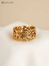 Gold Plated Sterling Silver Lattice Ring
