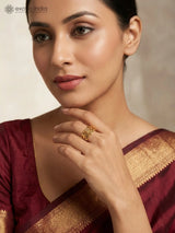 Gold Plated Sterling Silver Lattice Ring