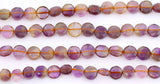 Faceted Ametrine Coin Semi-Precious Gemstone Beads