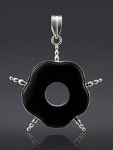 Spiked Black Onyx Sterling Silver Pendant