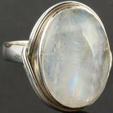 Rainbow Moonstone Sterling Silver Ring