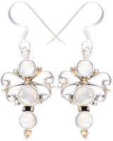Rainbow Moonstone Sterling Silver Earrings