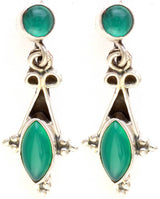 Green Onyx Sterling Silver Earrings