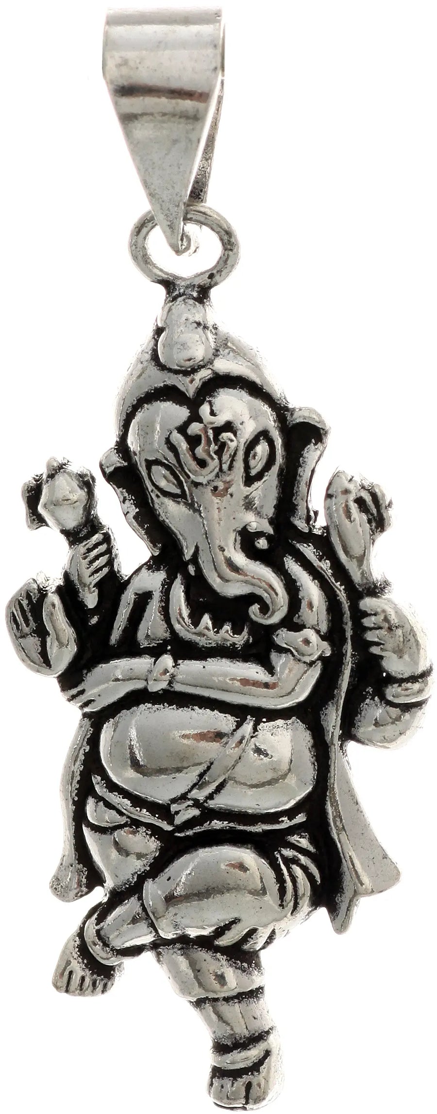 Dancing Ganesha Sterling Silver Pendant