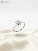 Faceted Gemstone Sterling Silver Ring in Amethyst and Peridot