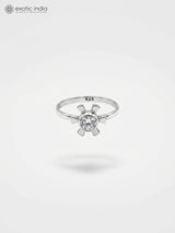 Faceted Gemstone Sterling Silver Ring in Amethyst and Peridot