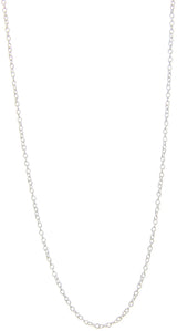 Sterling Silver Chain Necklace with Spring Ring Closure