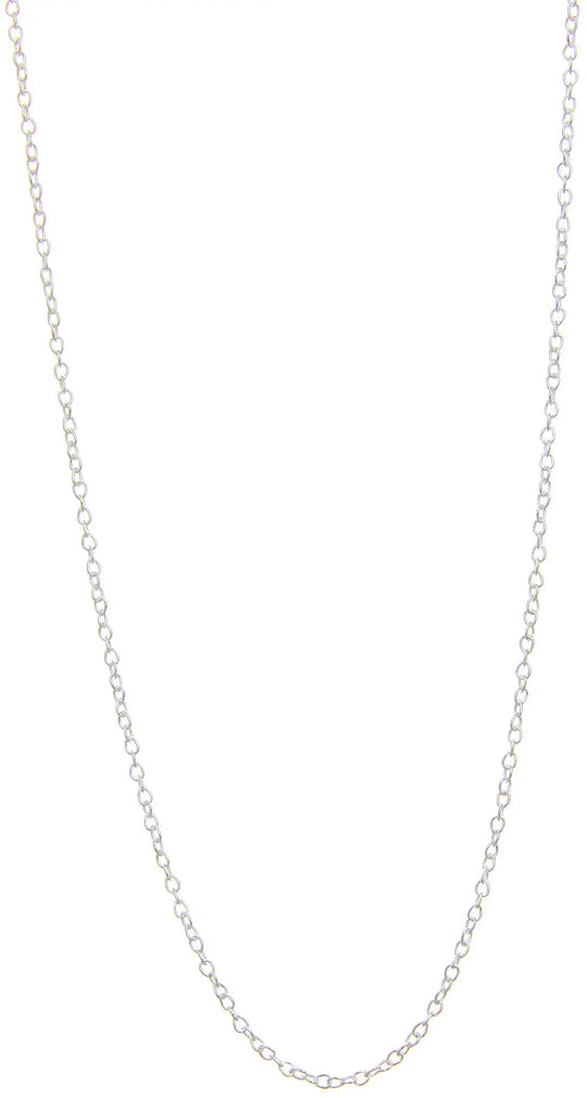 Sterling Silver Chain Necklace with Spring Ring Closure