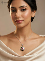 Navaratna Sterling Silver Pendant