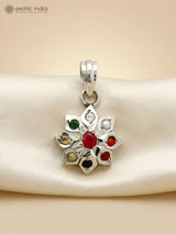Navaratna Sterling Silver Pendant