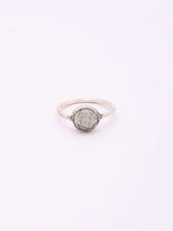 Faceted Green Onyx and Labradorite Sterling Silver Ring