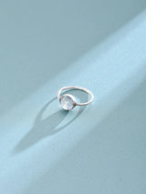 Faceted Green Onyx and Labradorite Sterling Silver Ring