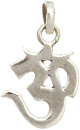 Om Sterling Silver Pendant with Oxidised Finish