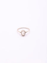 Turquoise Coral and Rainbow Moonstone Sterling Silver Ring