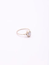 Turquoise Coral and Rainbow Moonstone Sterling Silver Ring